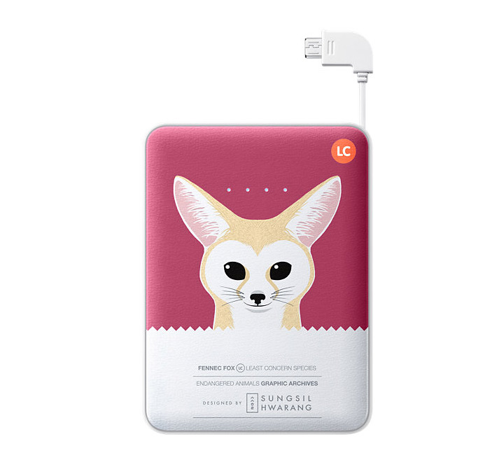 Powerbank 11 300 mAh Violet with Fox